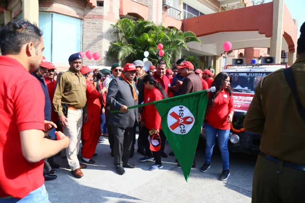 पंचकूला के रेड विशॉप में राज्य स्तरीय विश्व एड्स दिवस समारोह दिवस आयोजित किया गया।
