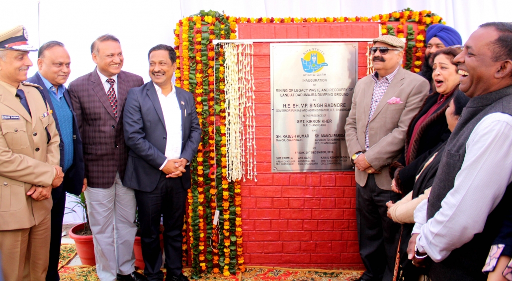 Governor inaugurates Mining of Legacy Waste & Recovery of Land project at Dadumajra