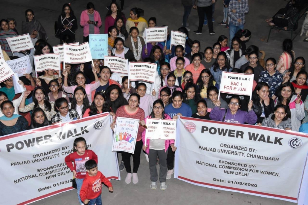 In this pursuit, Panjab University organized a Power Walk in collaboration with National Commission for Women 