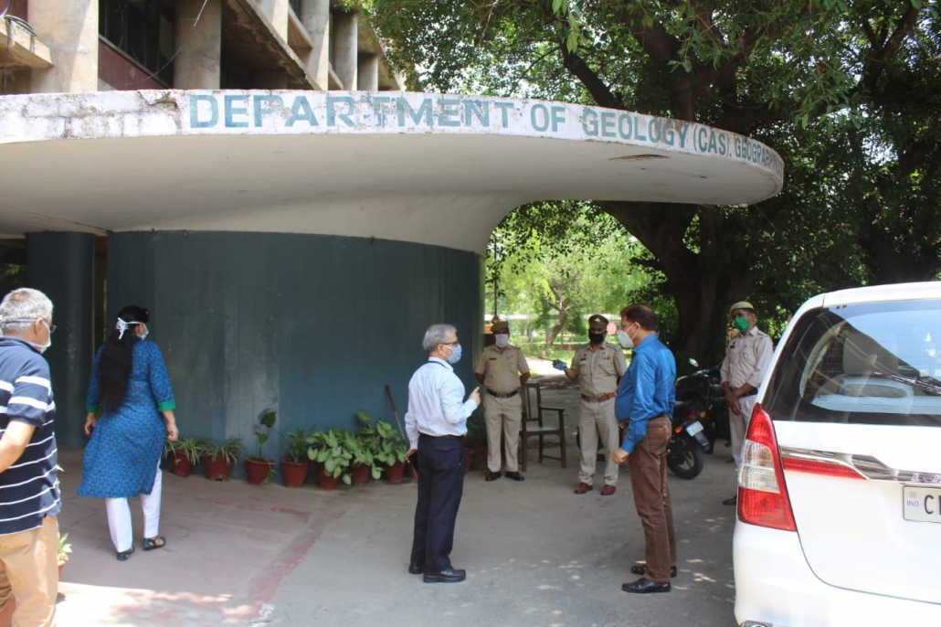 PU VC visited various departments and Hostels
